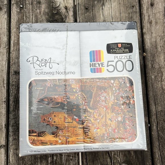 Vintage 1985 Ryba Puzzle New Sealed / Frei Nach Spitzweg Nocturno / 500PC / Heye - Picture 7 of 9